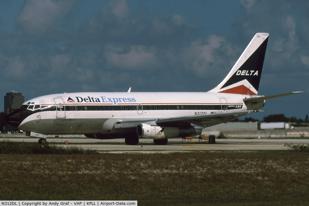 N312DL, 1984 Boeing 737-232 C/N 23084, Delta Express 737-200