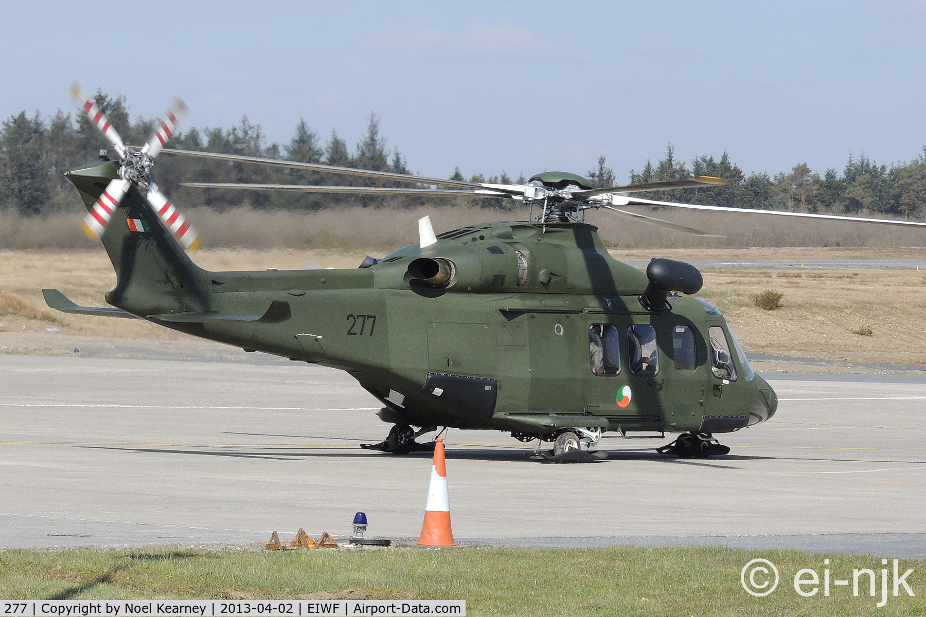 277, AgustaWestland AW-139 C/N 31078, Photographed the Irish Air Corps AW139 after it had just landed on the apron at Waterford.