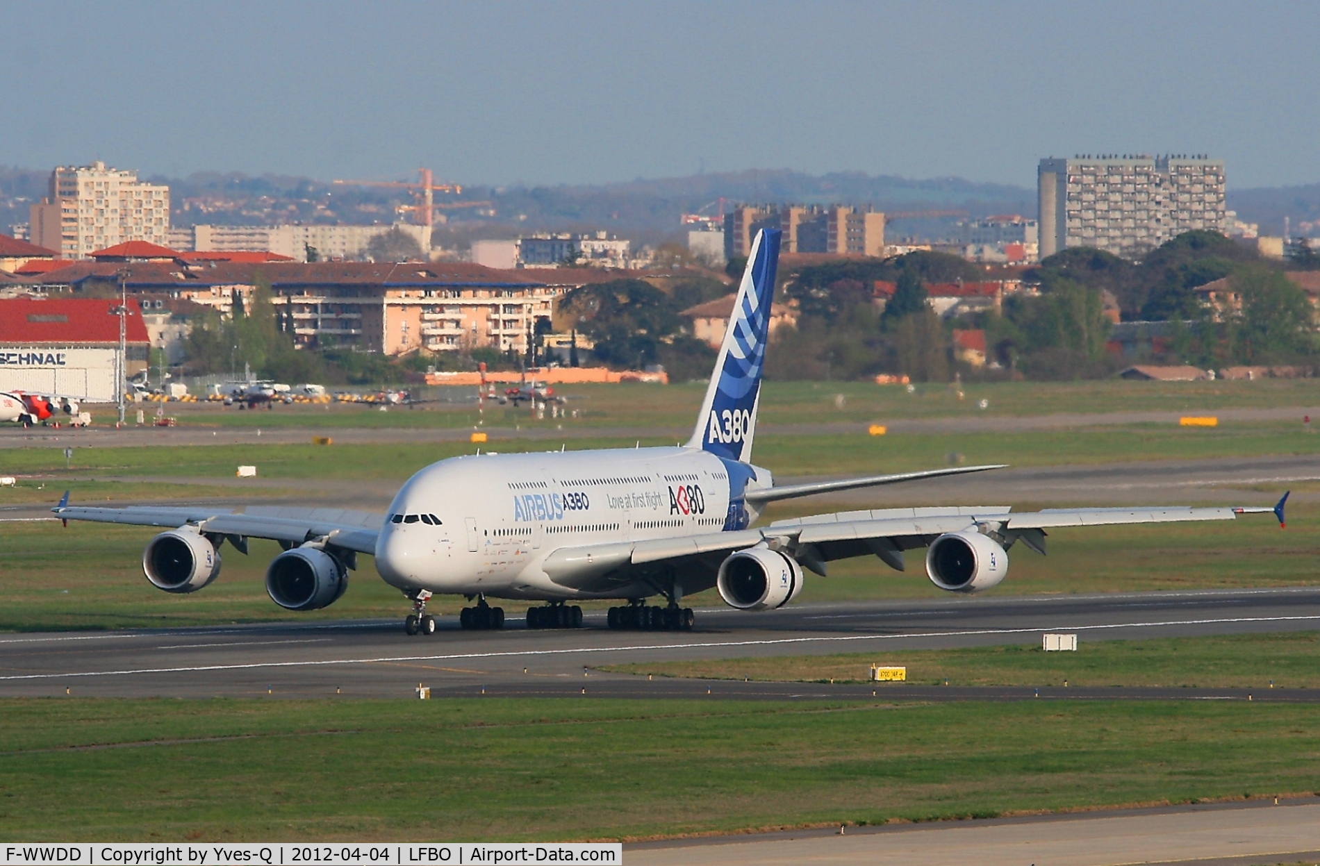 F-WWDD, 2005 Airbus A380-861 C/N 004, Airbus A380-861, Landing rwy 32L, Toulouse Blagnac Airport (LFBO-TLS)