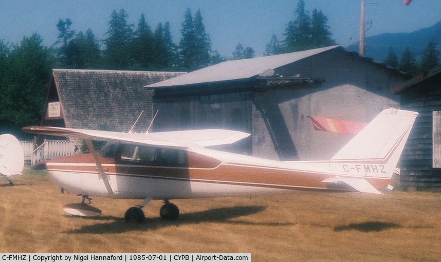 C-FMHZ, 1960 Cessna 172A C/N 47666, Out take of airfield shot at Christie (Somass) Field, the old Port Alberni B.C, grass airstrip.