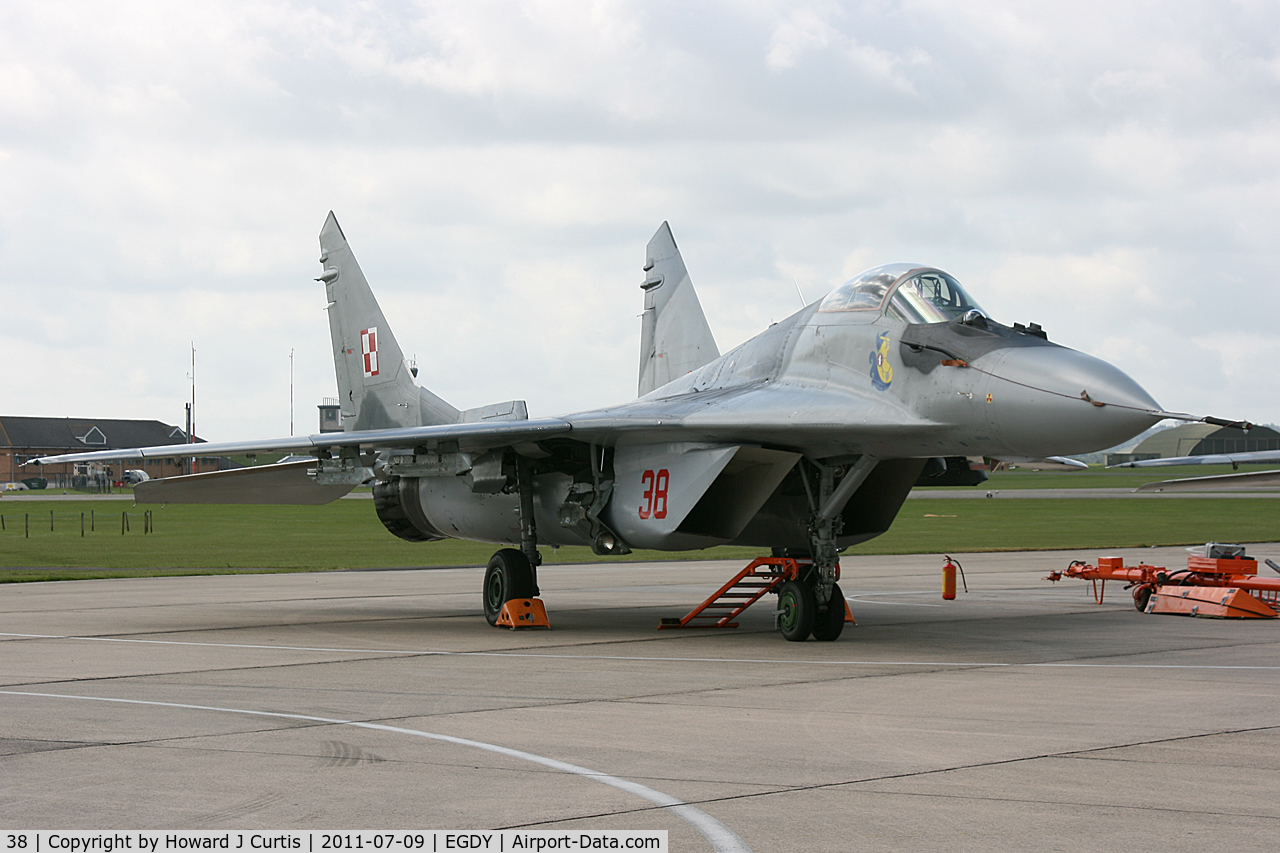 38, Mikoyan-Gurevich MiG-29 C/N 2960532038, At Air Day 2011. Polish Air Force.