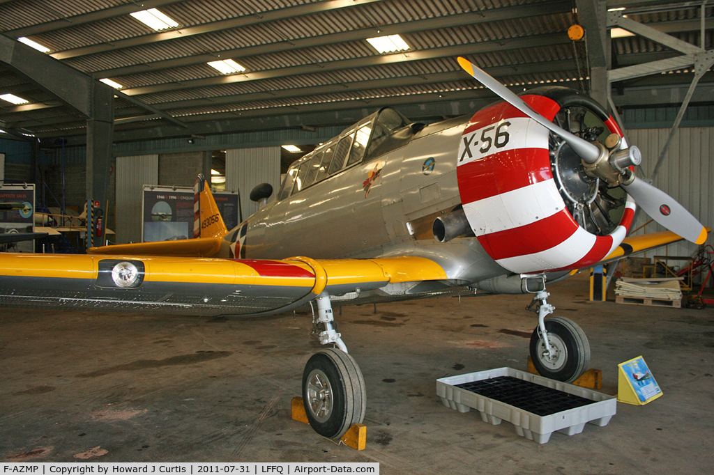 F-AZMP, North American T-6G Texan C/N 168-160, Painted as 493056. Privately owned.