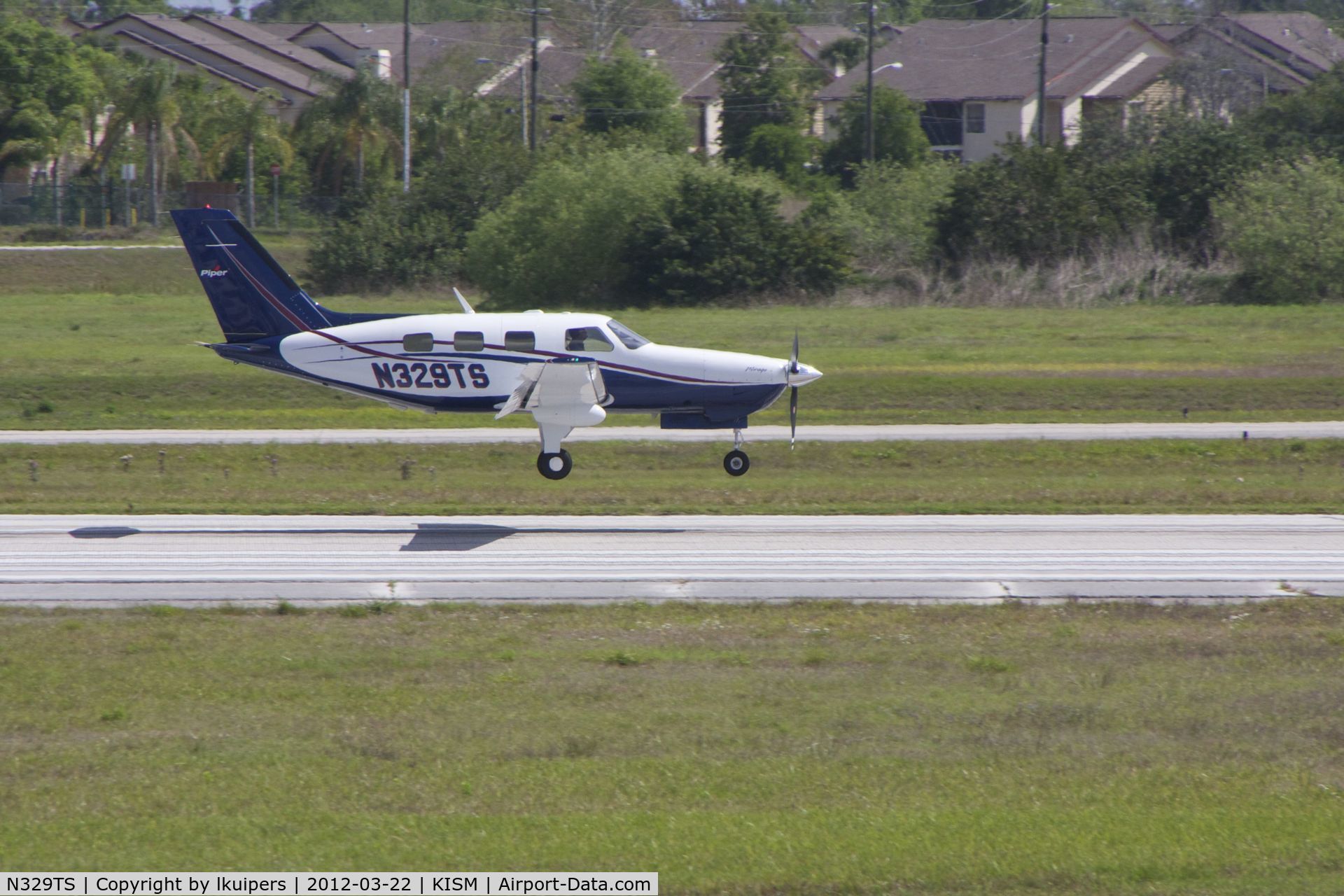 N329TS, 2011 Piper PA-46-350P Malibu Mirage C/N 4636513, Landing at Kissimmee Gateway airport