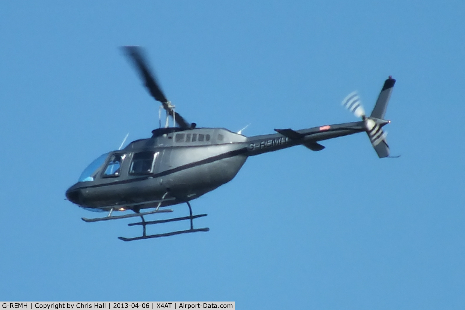 G-REMH, 2007 Bell 206B JetRanger III C/N 4626, Ferrying racegoers into Aintree for the 2013 Grand National