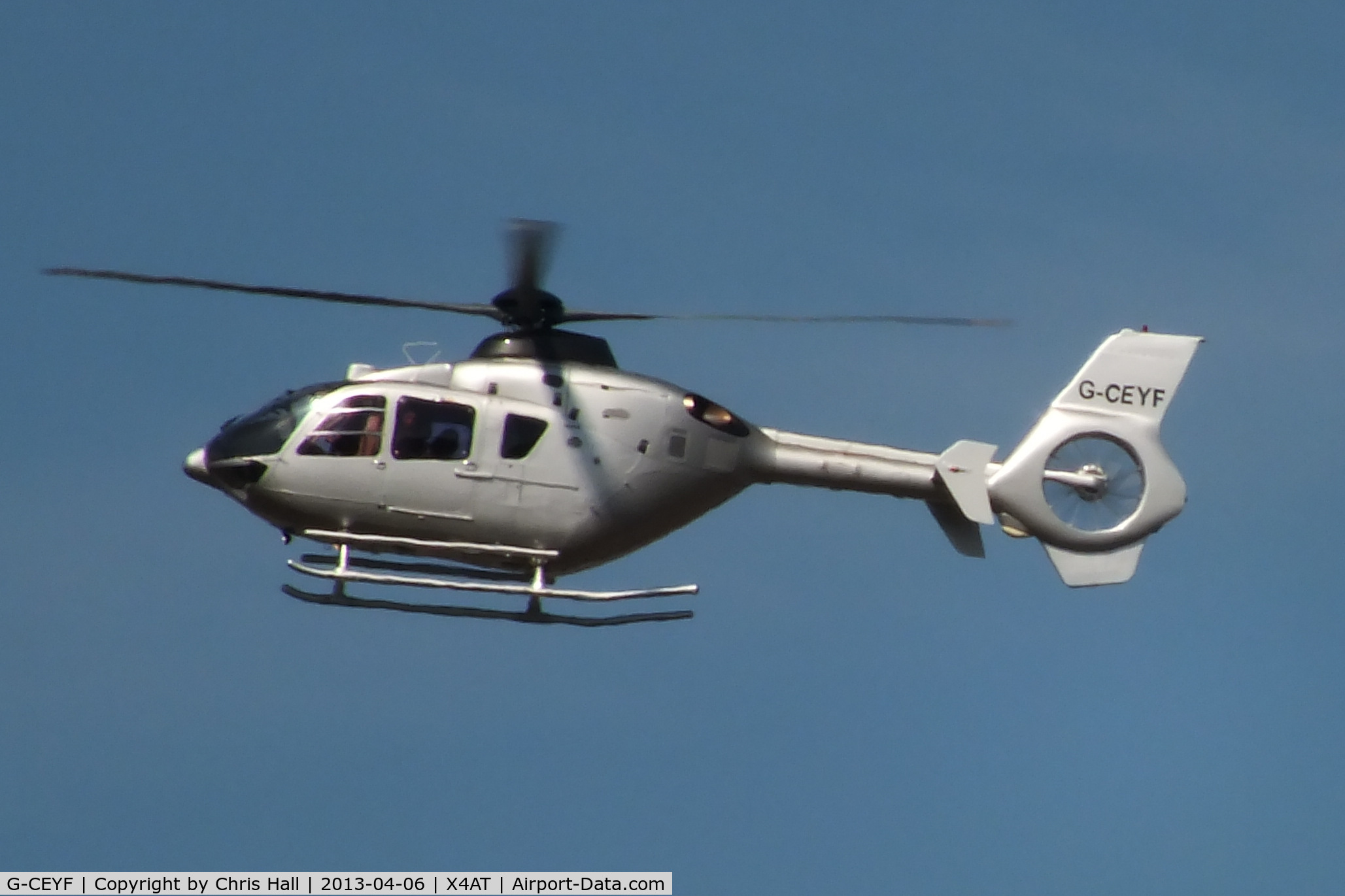 G-CEYF, 1999 Eurocopter EC-135T-1 C/N 0115, Ferrying racegoers into Aintree for the 2013 Grand National