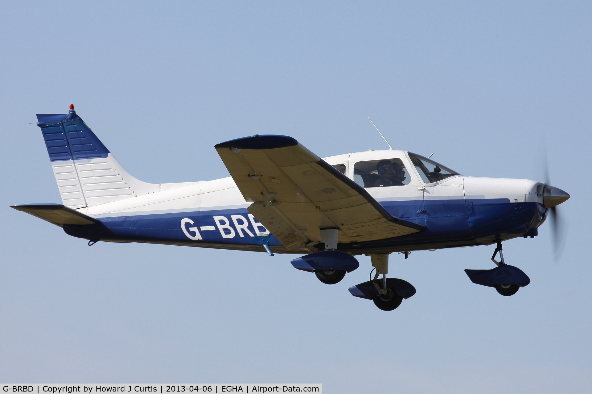 G-BRBD, 1974 Piper PA-28-151 Cherokee Warrior C/N 28-7415315, Privately owned. Caught on departure, a resident here.