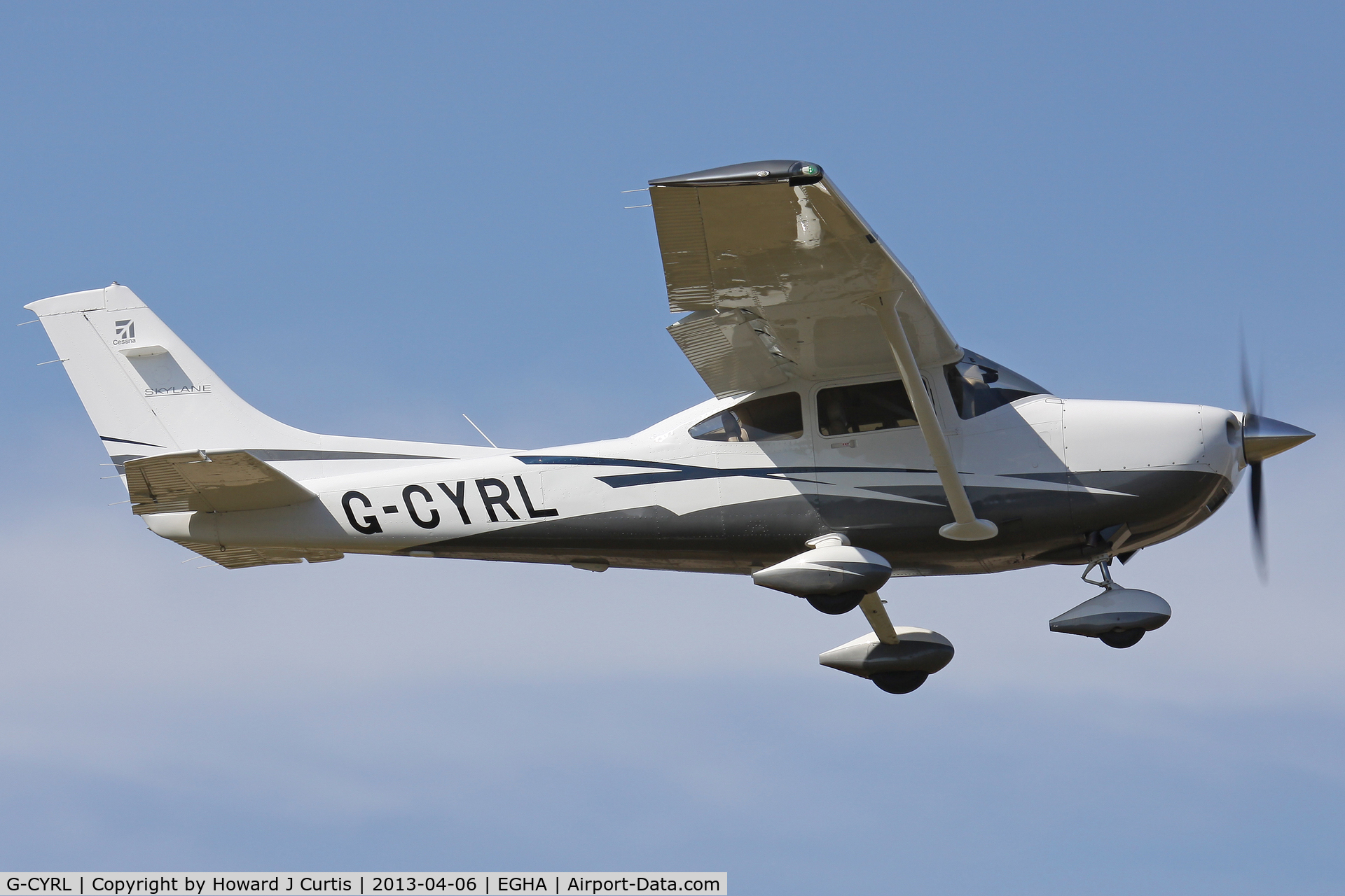 G-CYRL, 2011 Cessna 182T Skylane C/N 18282295, Privately owned. Caught on departure, a resident here.