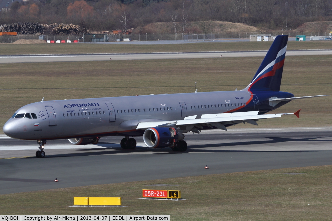 VQ-BOI, 2012 Airbus A321-211 C/N 5059, Aeroflot, Airbus A321-211, CN: 5059, Aircraft Name: N. Semenov