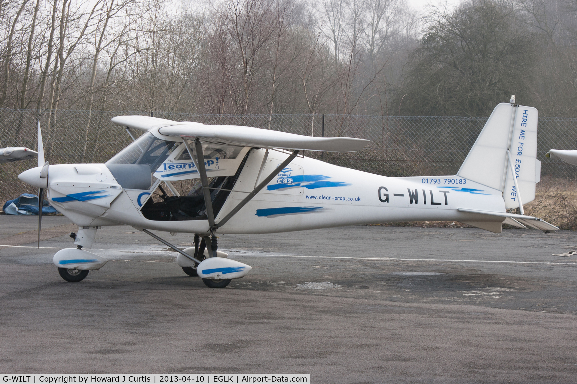 G-WILT, 2005 Comco Ikarus C42 FB100 C/N 0506-6687, Privately owned.