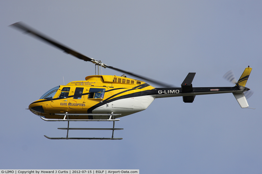 G-LIMO, 1980 Bell 206L-1 LongRanger II C/N 45476, At the Farnborough Air Show.