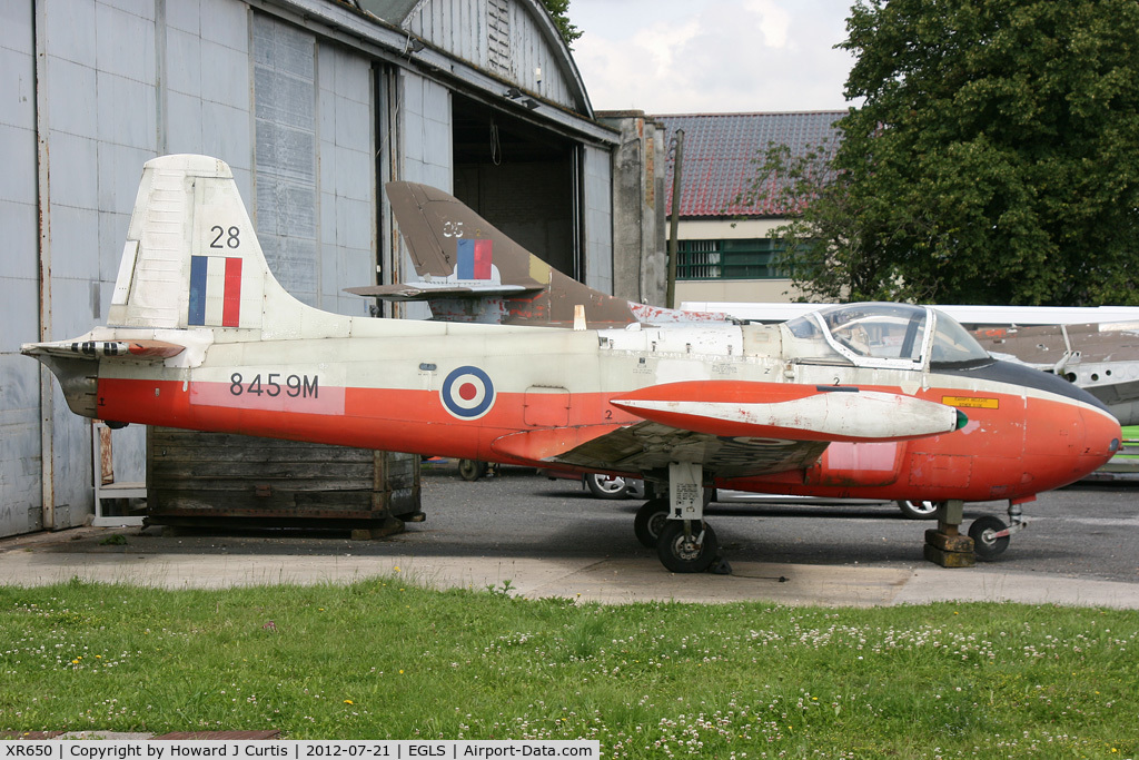XR650, 1963 BAC 84 Jet Provost T.4 C/N Not found XR650, At the newly located Boscombe Down Air Collection here.