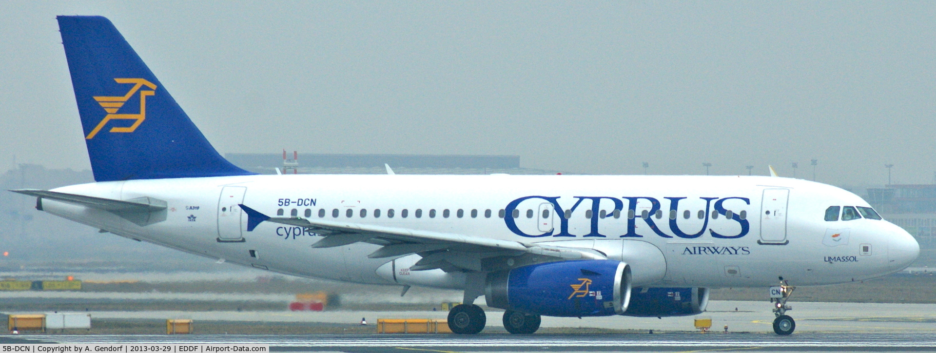 5B-DCN, 2005 Airbus A319-132 C/N 2383, Cyprus Airways, seen here at Frankfurt Int´l (EDDF)