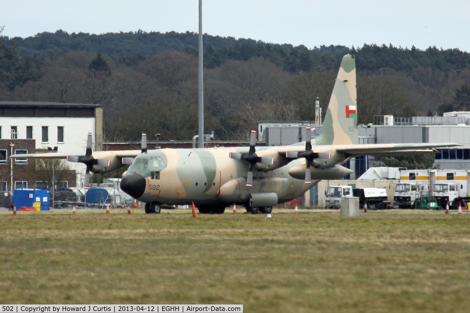 502, 1981 Lockheed C-130H Hercules C/N 4916, Royal Air Force of Oman; now wearing Western style numerals.