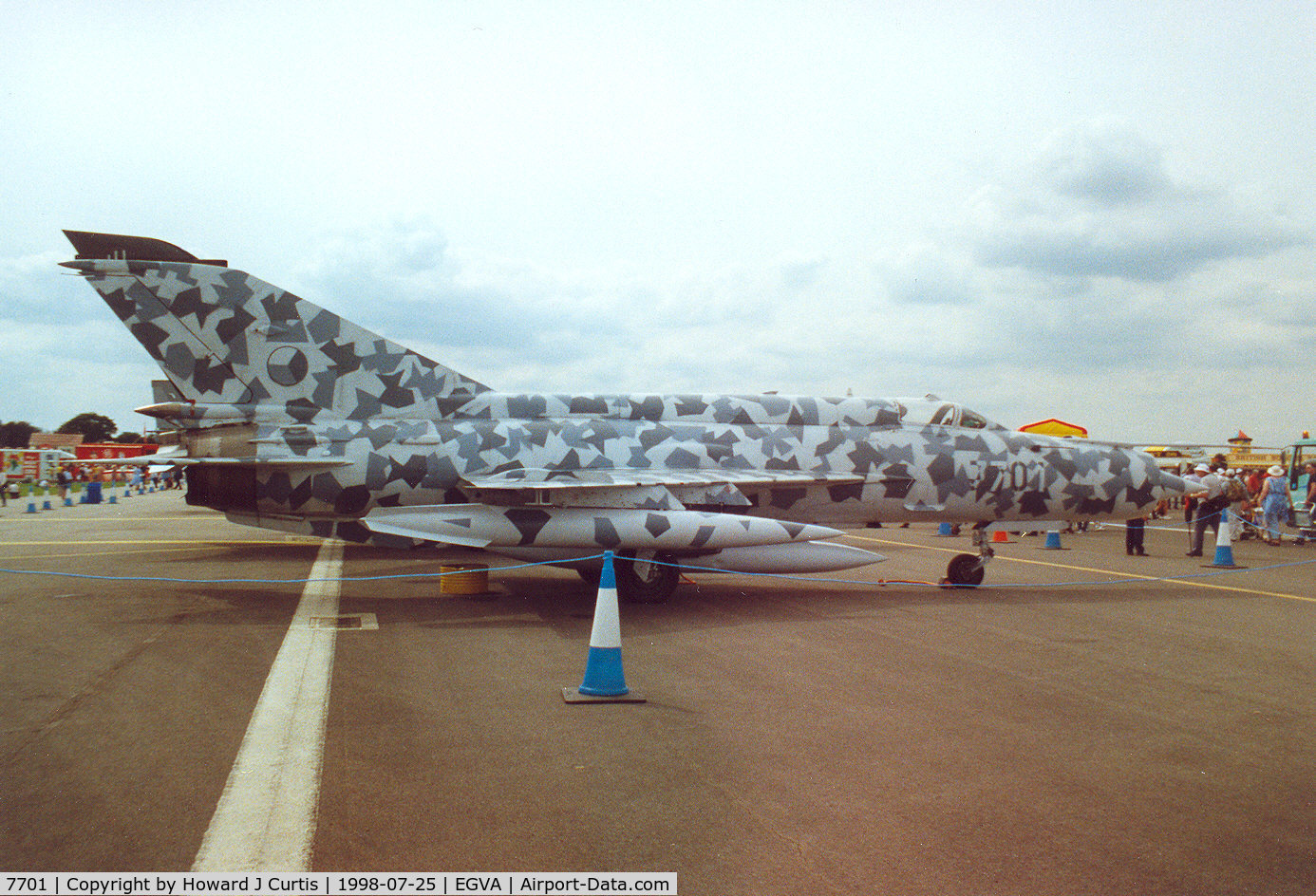 7701, Mikoyan-Gurevich MiG-21MF C/N 967701, In the static.