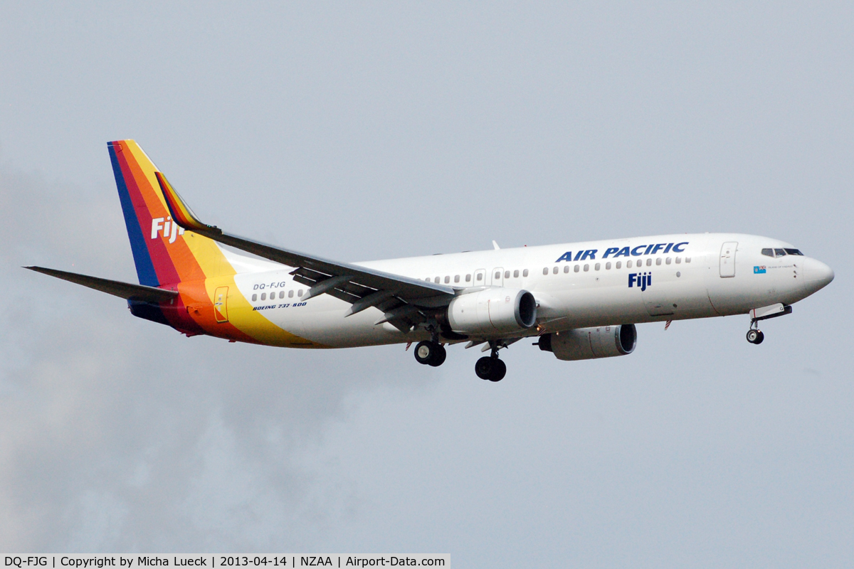 DQ-FJG, 1999 Boeing 737-8X2 C/N 29968, At Auckland