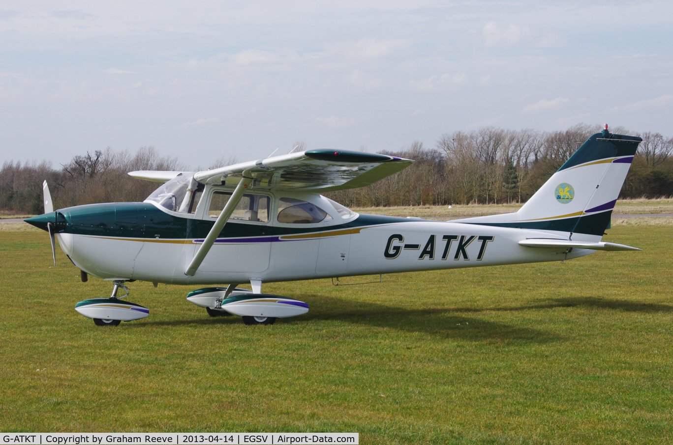 G-ATKT, 1965 Reims F172G Skyhawk C/N 0206, Parked at Old Buckenham.