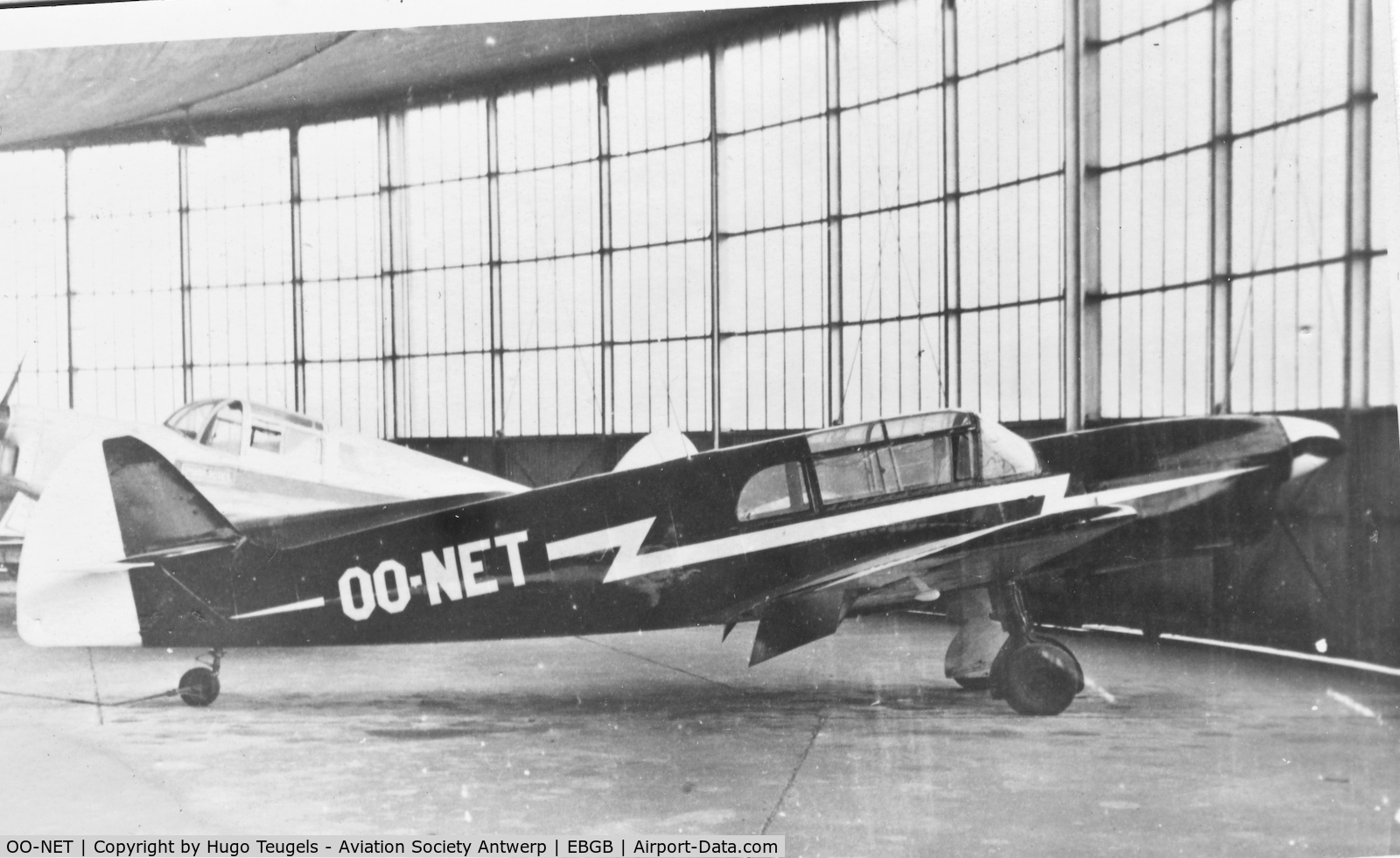 OO-NET, 1956 Nord 1002 Pingouin II C/N 103, scanned b/w picture