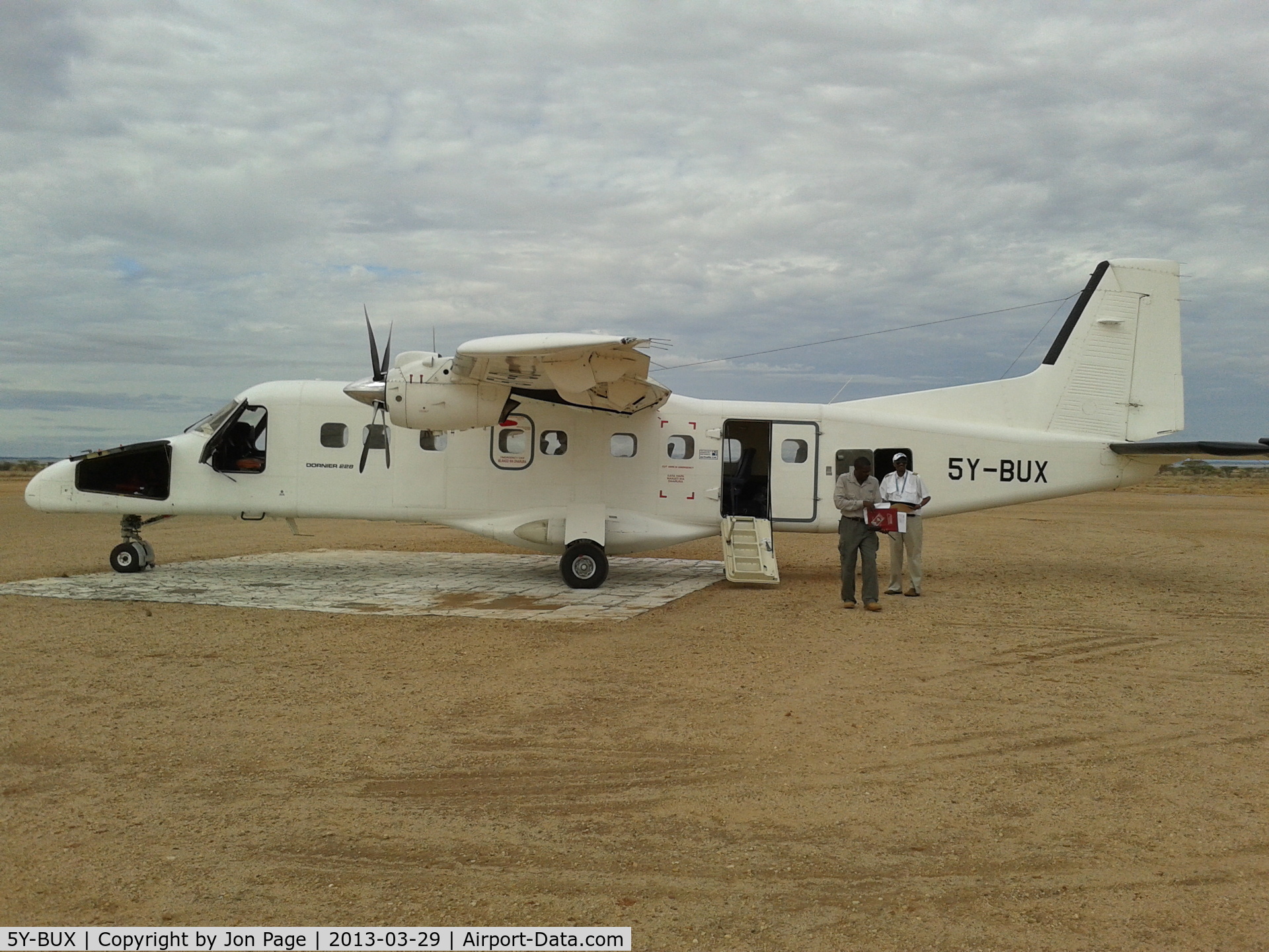 5Y-BUX, 1985 Dornier 228-201 C/N 8080, Taken during stop on route to Lokichar, Kenya.