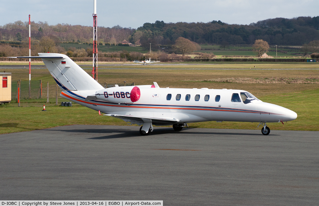 D-IOBC, 2006 Cessna 525A CitationJet CJ2+ C/N 525A-0332, Visiting Halfpenny Green on 16th April 2013