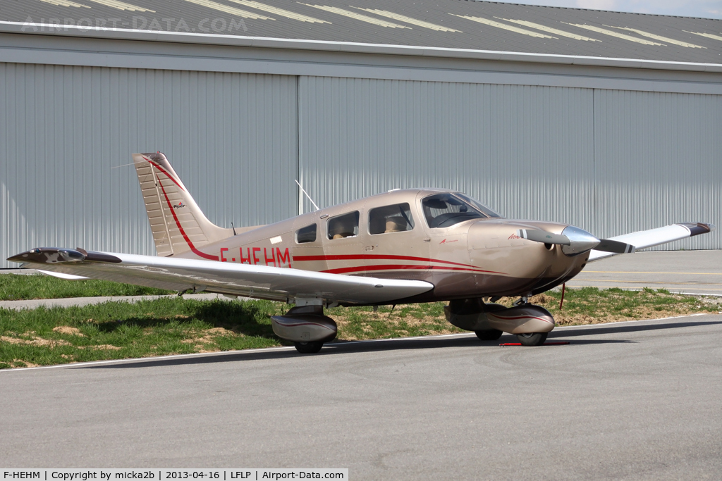 F-HEHM, 2010 Piper PA-28-181 Cherokee Archer III C/N 2843682, Parked. Crashed in July 2015 near Treilles