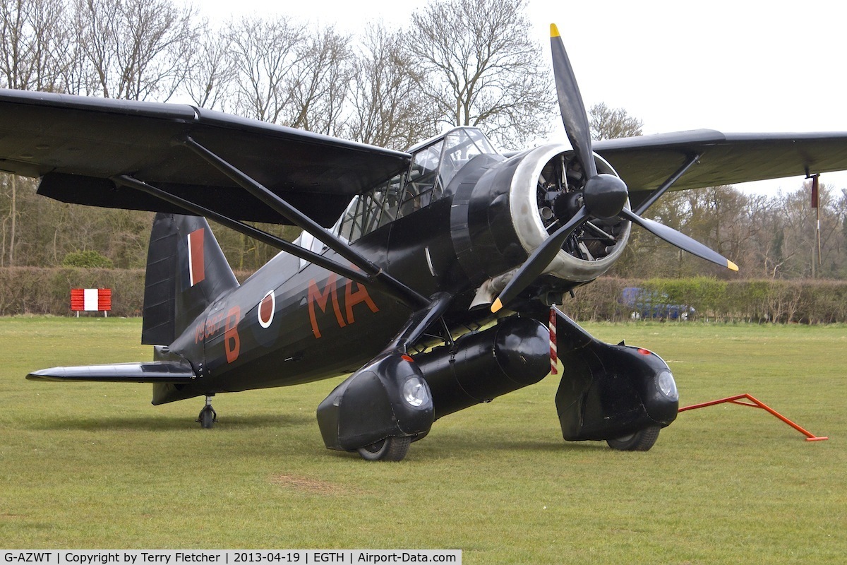 G-AZWT, 1938 Westland Lysander IIIA C/N Y1536, G-AZWT (V9367/MA-B), 1942 Westland Lysander IIIA, c/n: Y1536 at Old Warden