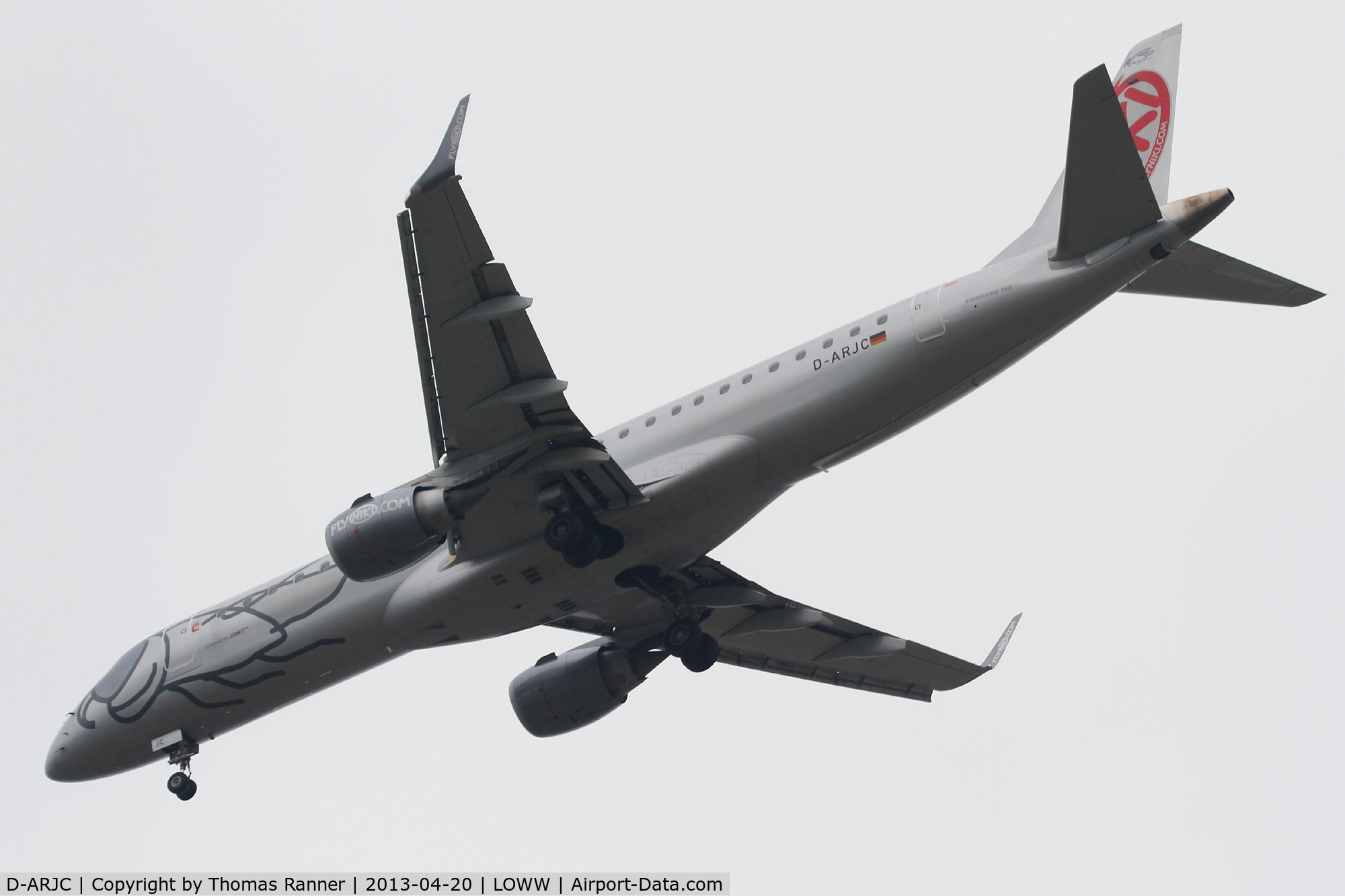 D-ARJC, 2010 Embraer 190LR (ERJ-190-100LR) C/N 19000349, Air Berlin/LGW Embraer 190