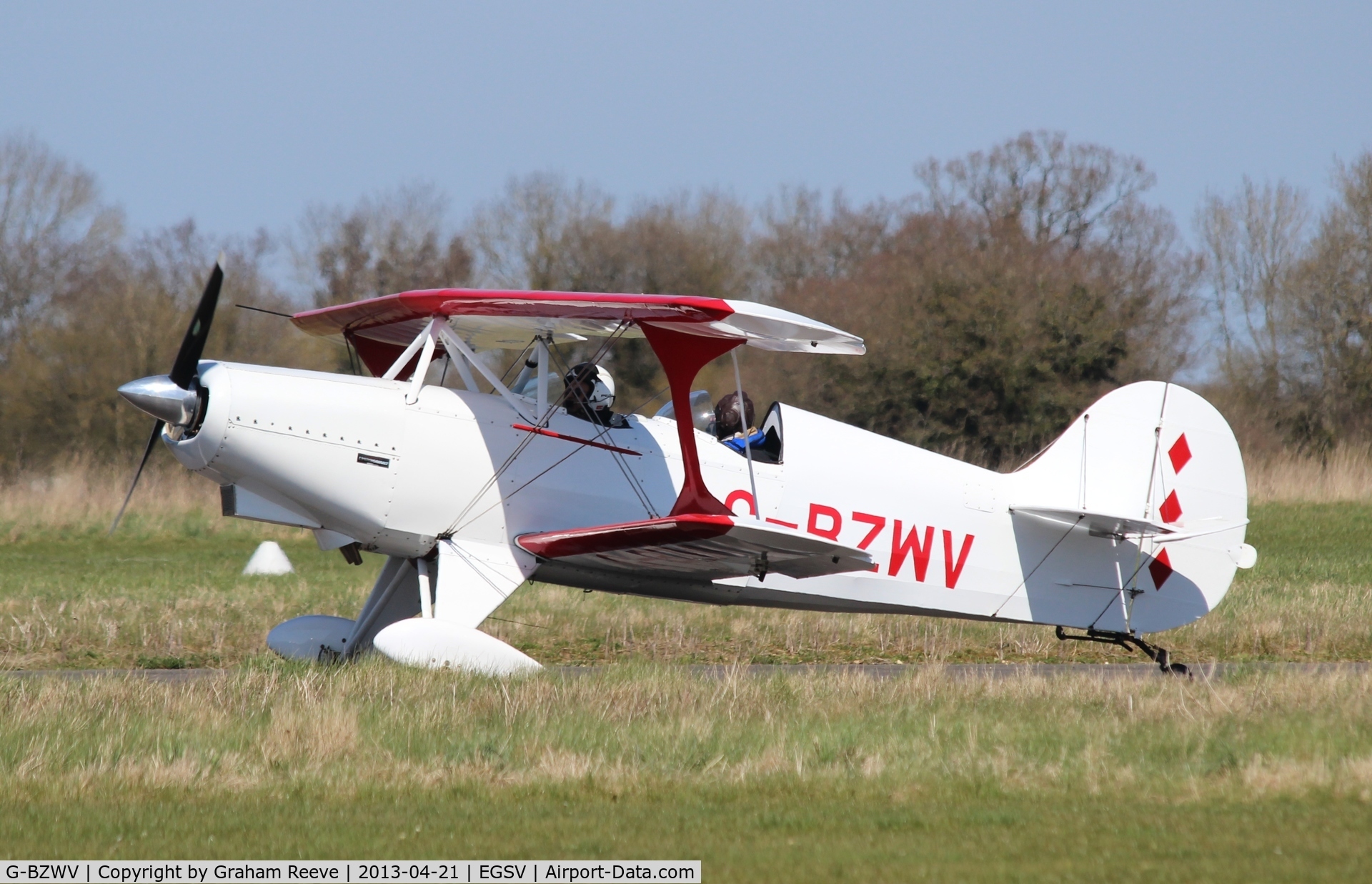 G-BZWV, 2002 Steen Skybolt C/N PFA 064-10751, Just landed.