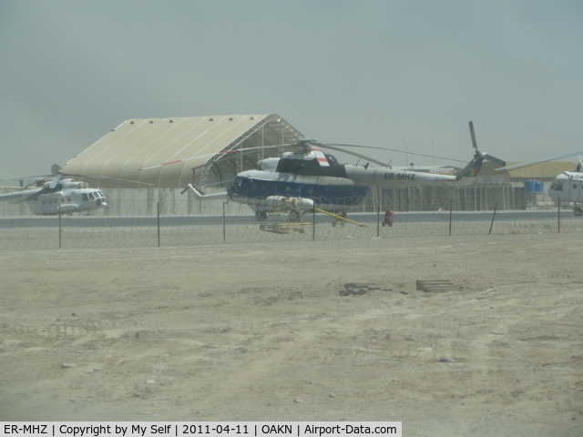 ER-MHZ, Mil Mi-8MTV-1 C/N 96078, Helicopter photographed at Kandahar Air Base, Afghanistan, on April, 11th 2011. Foggy conditions because of the dust always floating in the air.