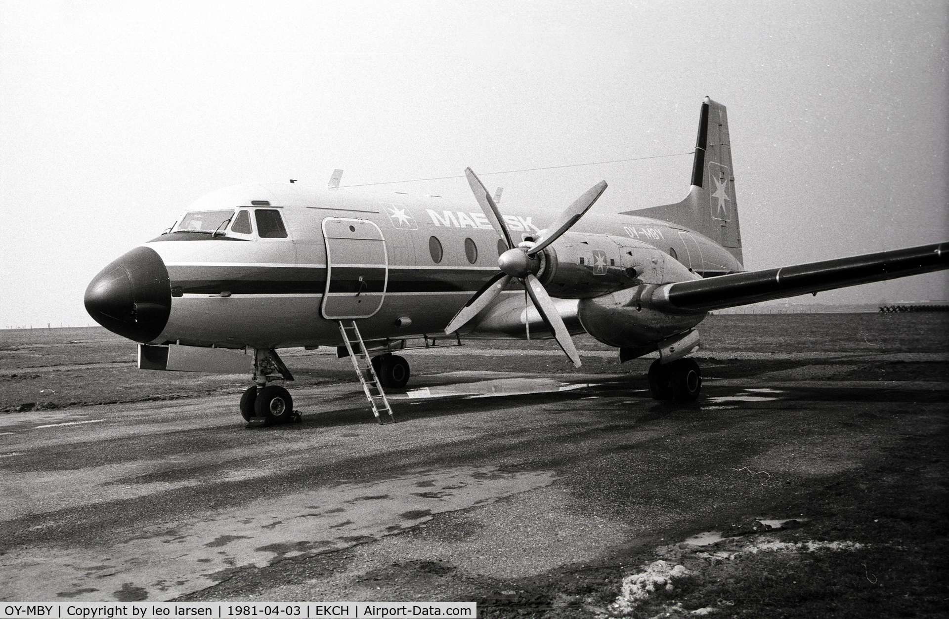 OY-MBY, 1967 Hawker Siddeley HS.748 Series 2 C/N 1618, Copenhagen Kastrup 3.4.81