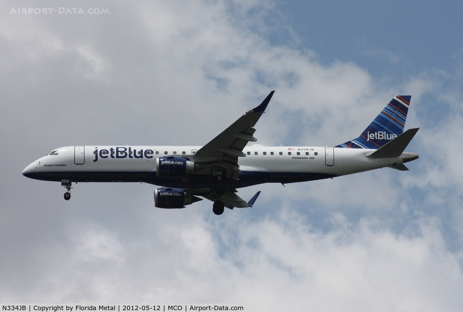 N334JB, Embraer ERJ-190-100 IGW 190AR C/N 19000446, Jet Blue E190