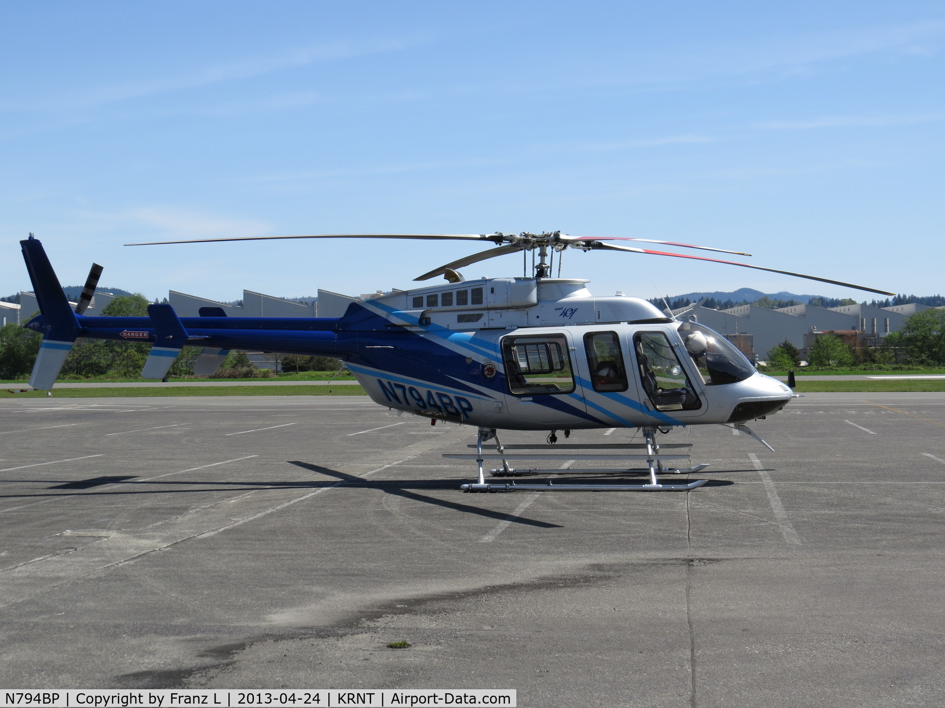 N794BP, Bell 407 C/N 53942, Bonneville Power Administration at KRNT
