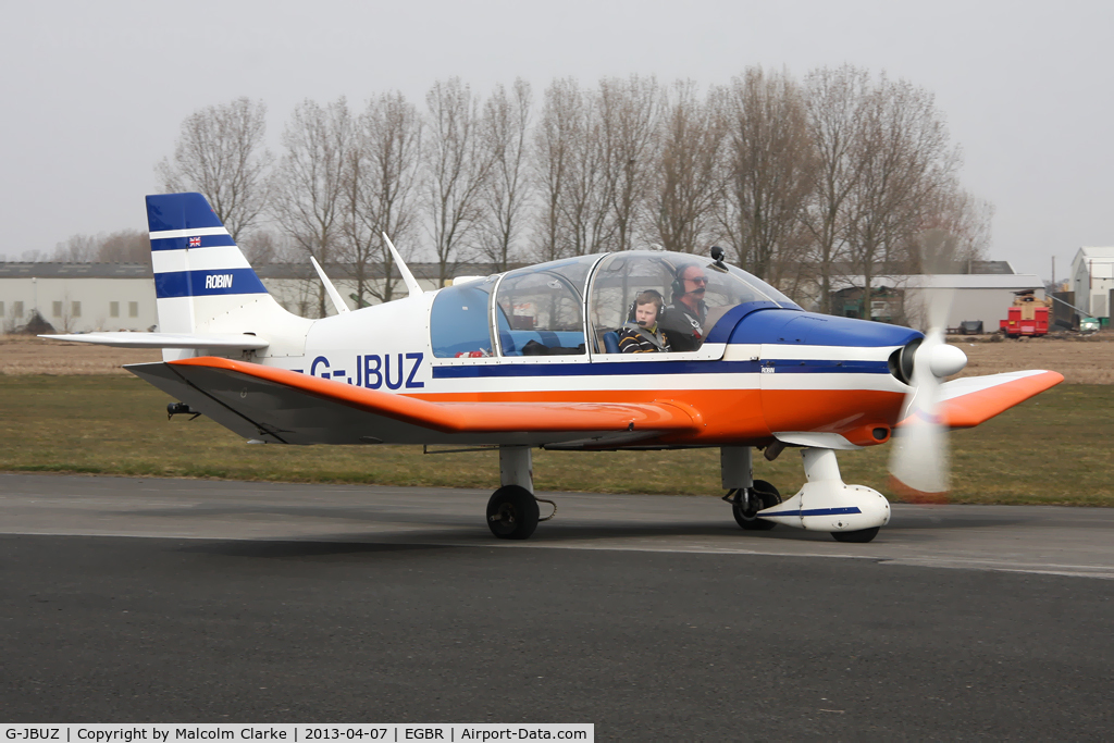 G-JBUZ, 1976 Robin DR-400-180R Remorqueur Regent C/N 1158, Robin DR-400-180R Remorqueur at The Real Aeroplane Club's Spring Fly-In, Breighton Airfield, April 2013.