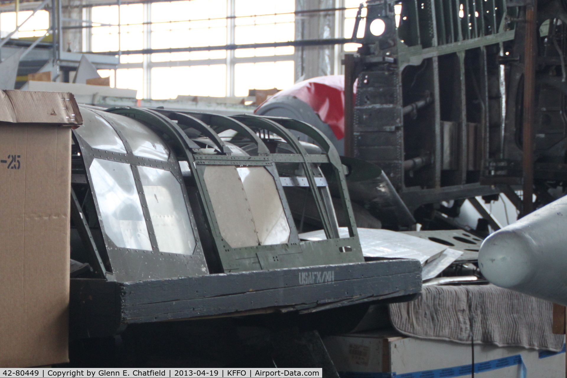 42-80449, 1942 Curtiss A-25A C/N 42-80449, In the restoration facility