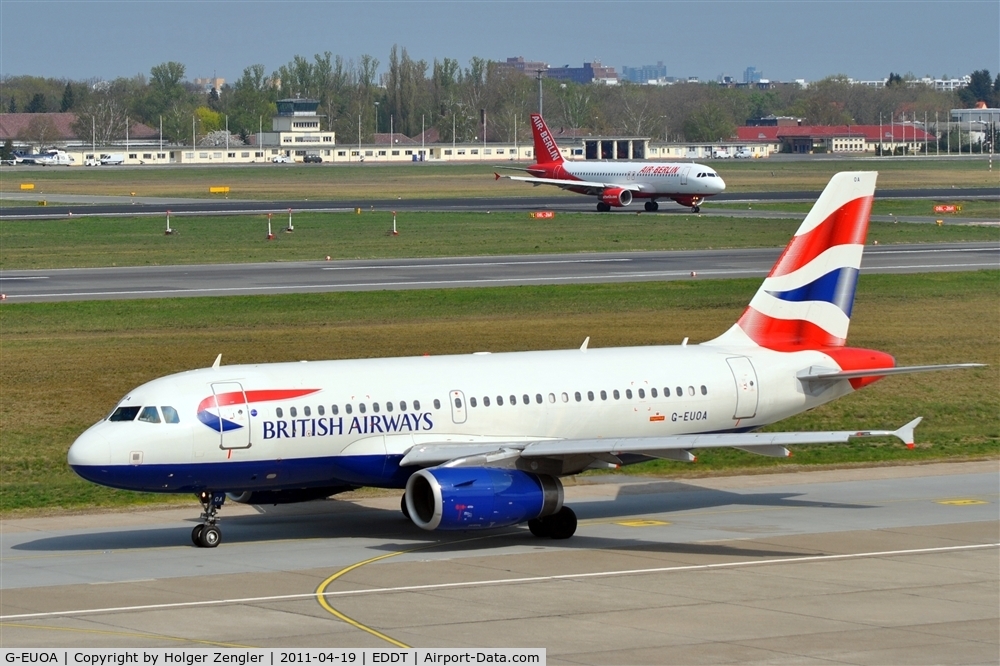 G-EUOA, 2001 Airbus A319-131 C/N 1513, Lining up for return to LHR.....