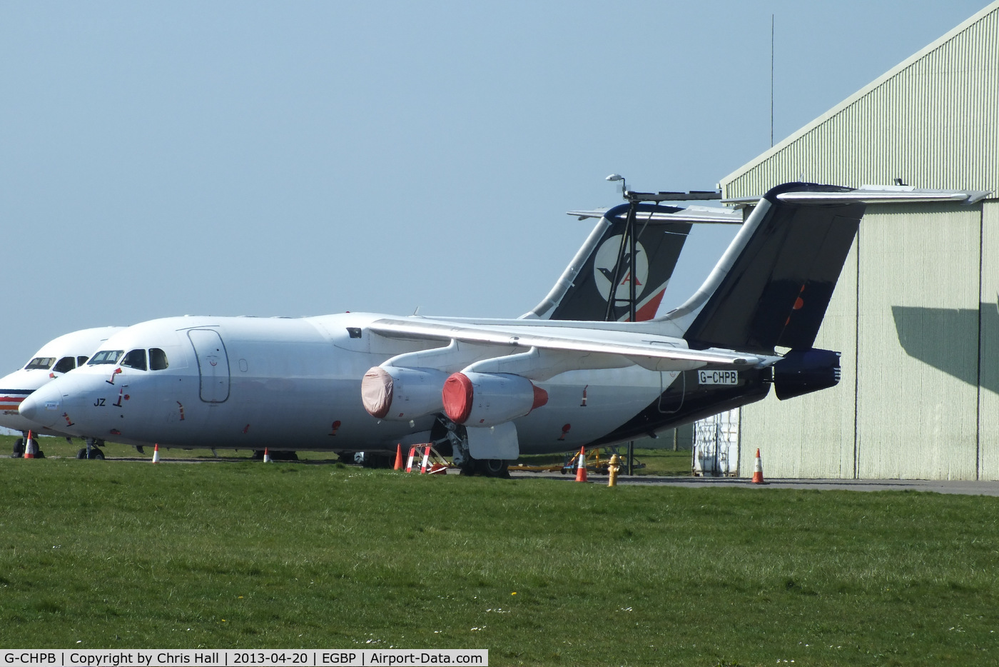 G-CHPB, 1997 British Aerospace Avro 146-RJ85 C/N E.2305, ex OO-DJZ Brussels Airlines in storage at Kemble