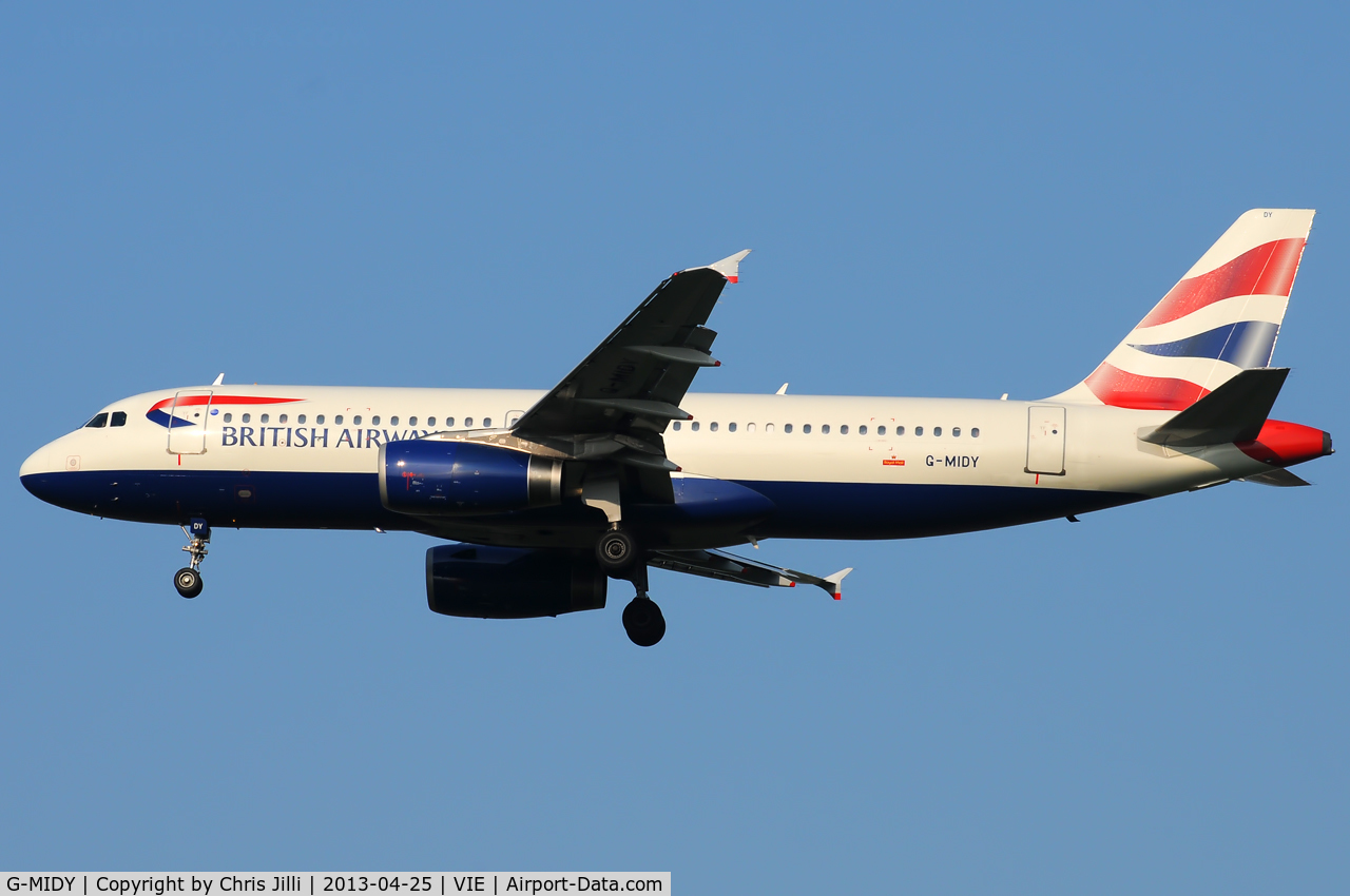 G-MIDY, 1999 Airbus A320-232 C/N 1014, British Airlines