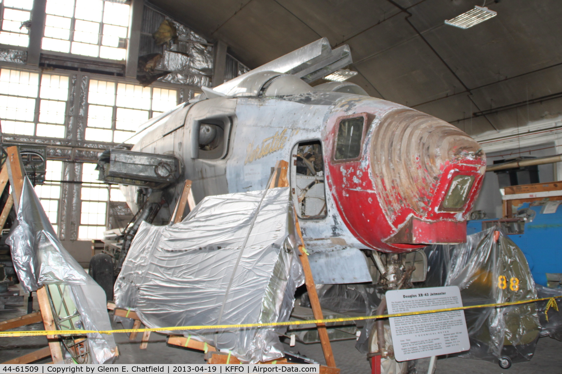44-61509, 1946 Douglas XB-43 C/N Not found 44-61509, In the restoration facility