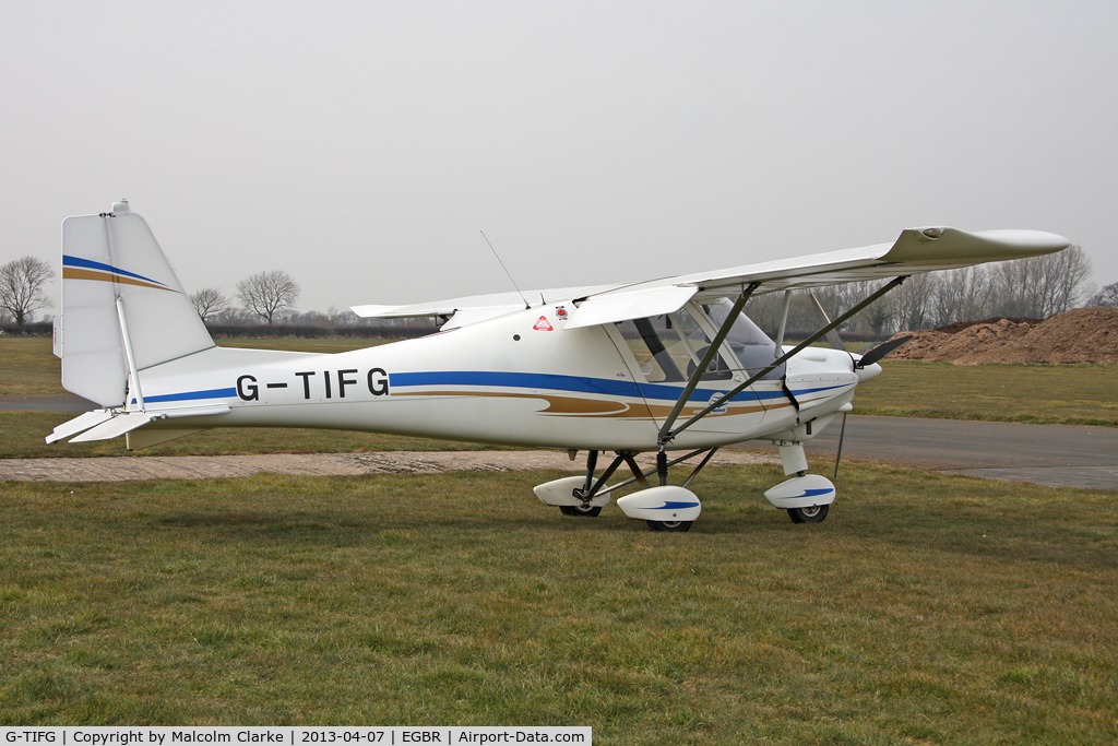 G-TIFG, 2010 Comco Ikarus C42 FB80 C/N 1009-7119, Ikarus C-42 FB80 at The Real Aeroplane Club's Spring Fly-In, Breighton Airfield, April 2013.