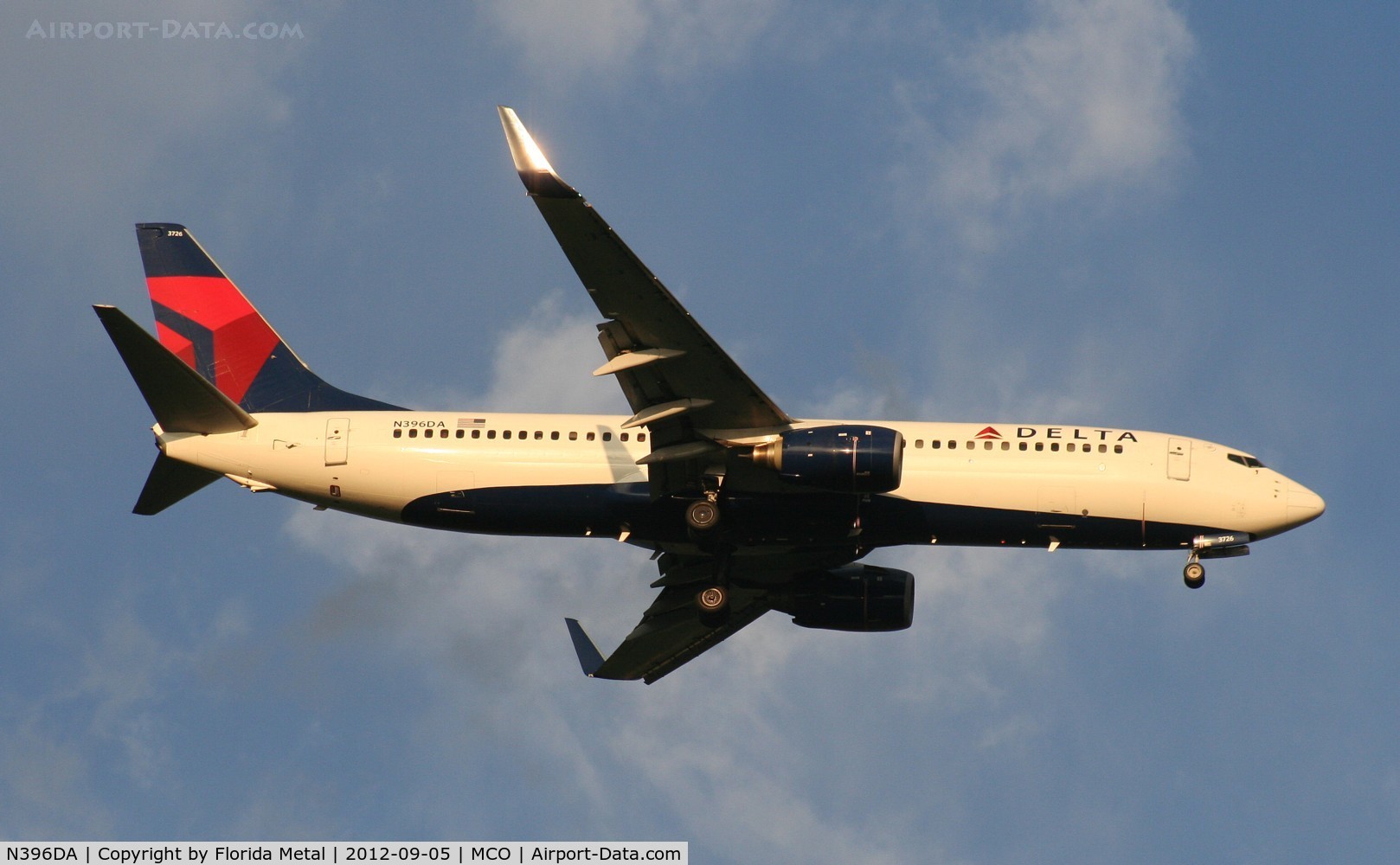 N396DA, 2000 Boeing 737-832 C/N 30378, Delta 737-800