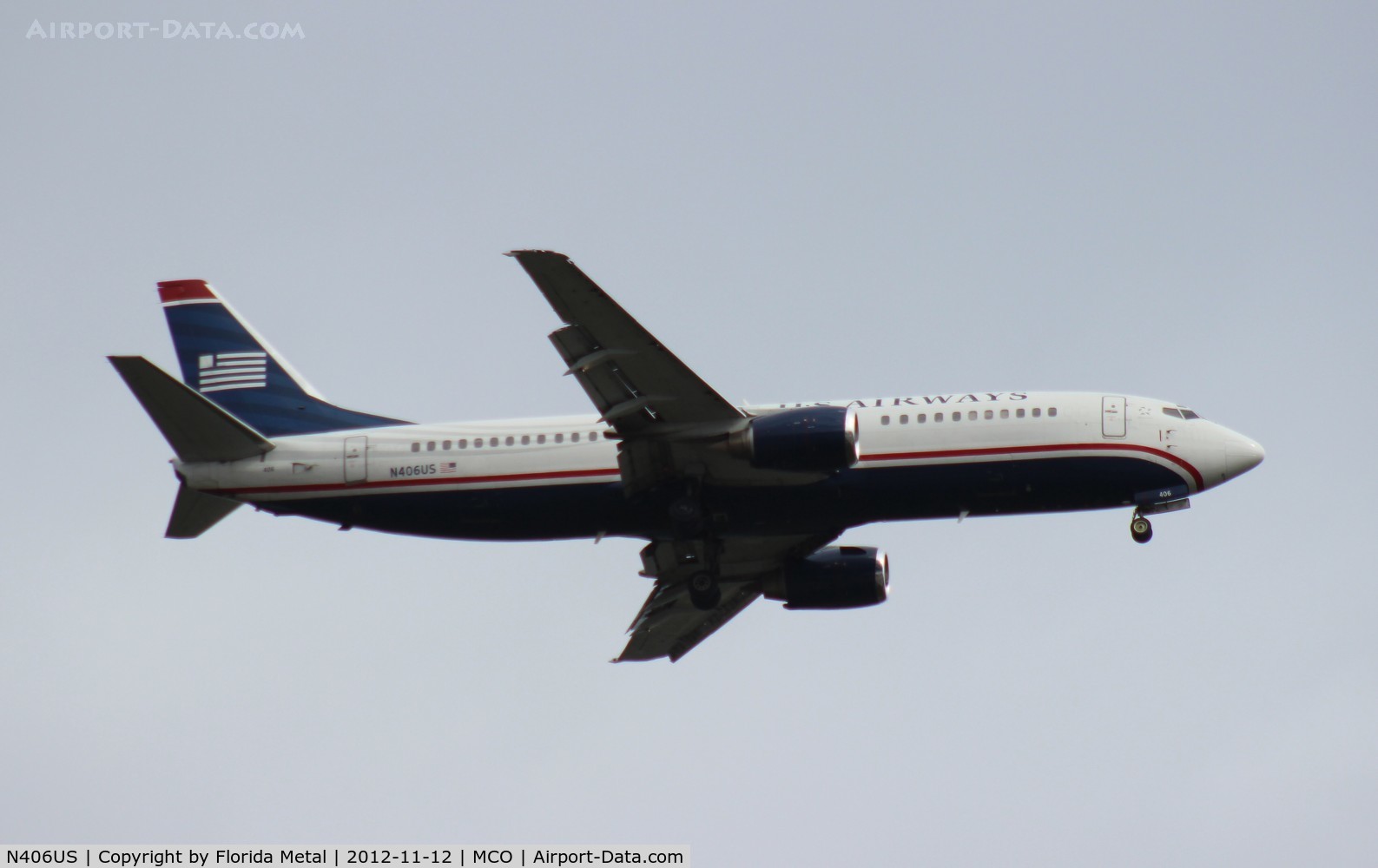 N406US, 1988 Boeing 737-401 C/N 23876, USAirways 737-400