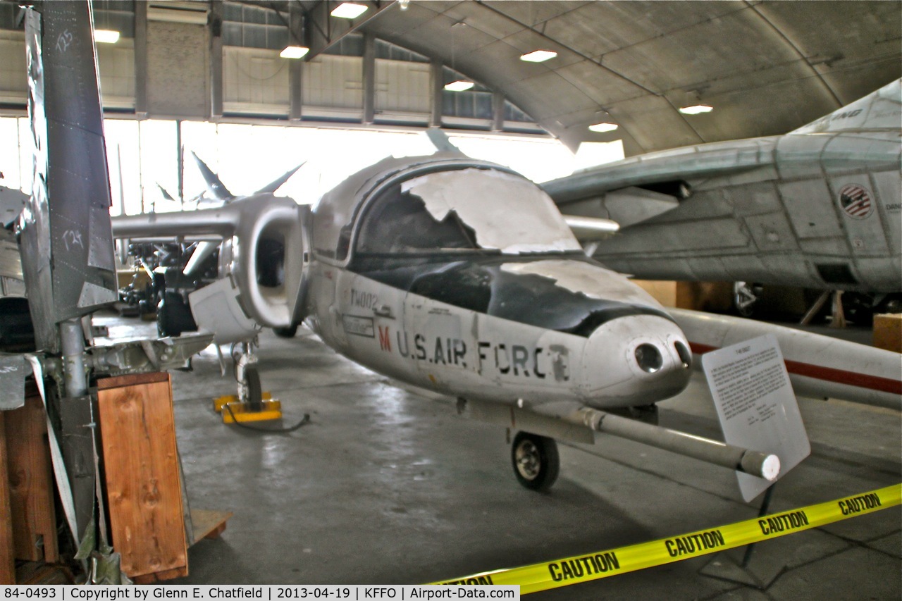 84-0493, 1985 Fairchild T-46A Eaglet C/N Not found 84-0493, In the restoration hangar