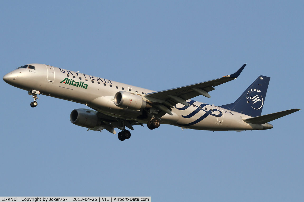 EI-RND, 2012 Embraer 190LR (ERJ-190-100LR) C/N 19000512, Alitalia