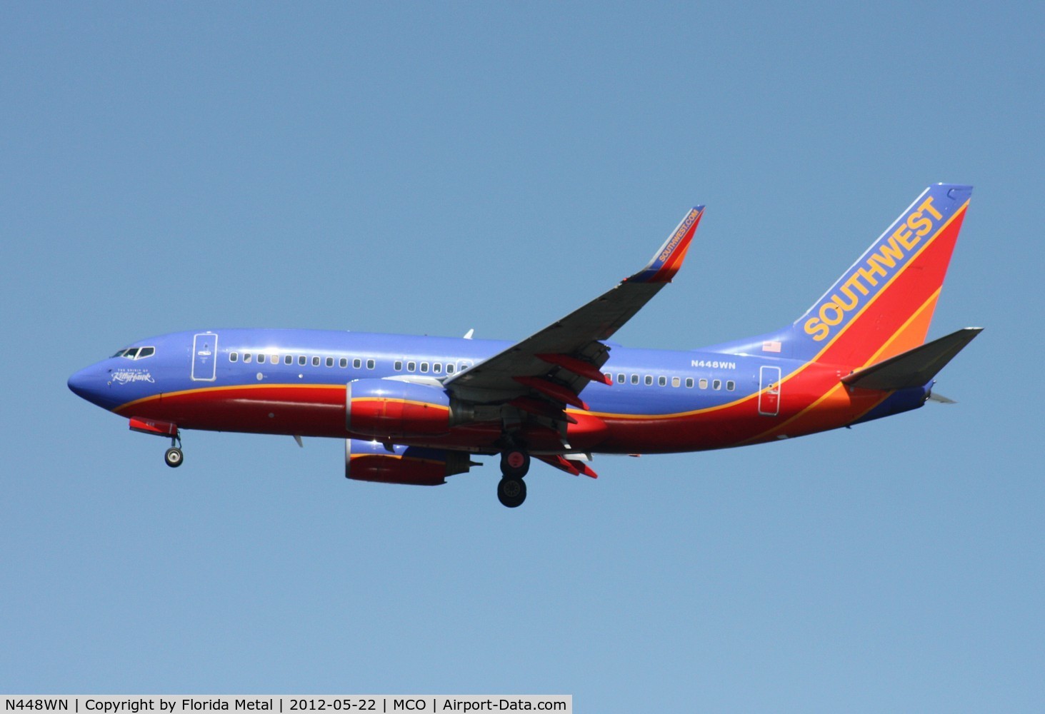 N448WN, 2003 Boeing 737-7H4 C/N 33721, Southwest Spirit of Kitty Hawk 737-700