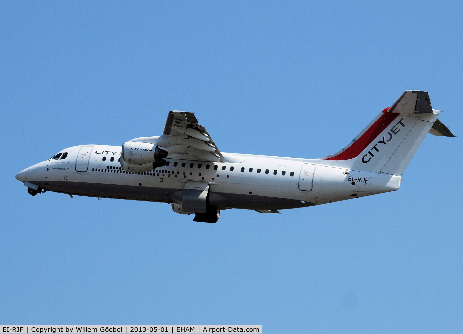 EI-RJF, 1998 British Aerospace Avro 146-RJ85A C/N E2337, Take off from runway 36L of Schiphol Airport