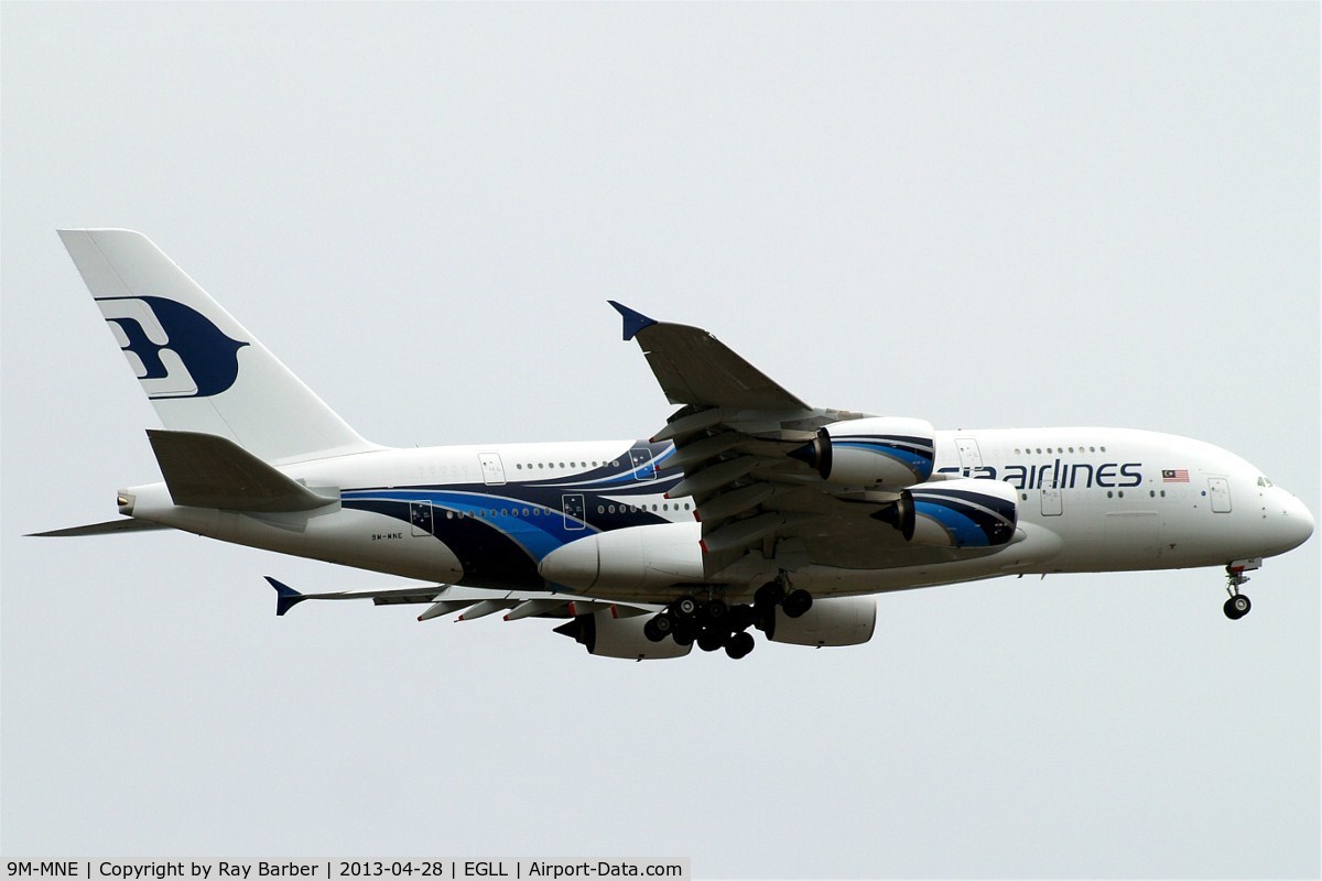 9M-MNE, 2012 Airbus A380-841 C/N 094, Airbus A380-841 [094] (Malaysia Airlines) Home~G 28/04/2013