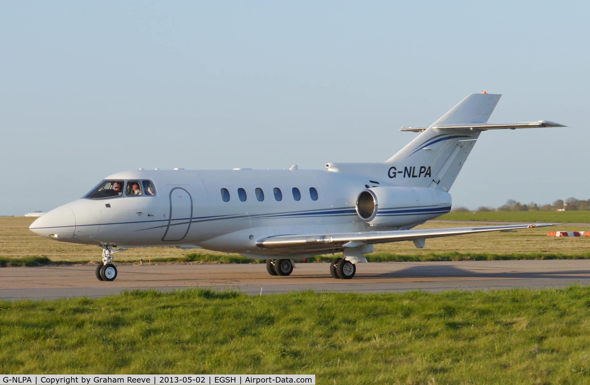 G-NLPA, 2008 Hawker 750 C/N HB-14, Just landed at Norwich.