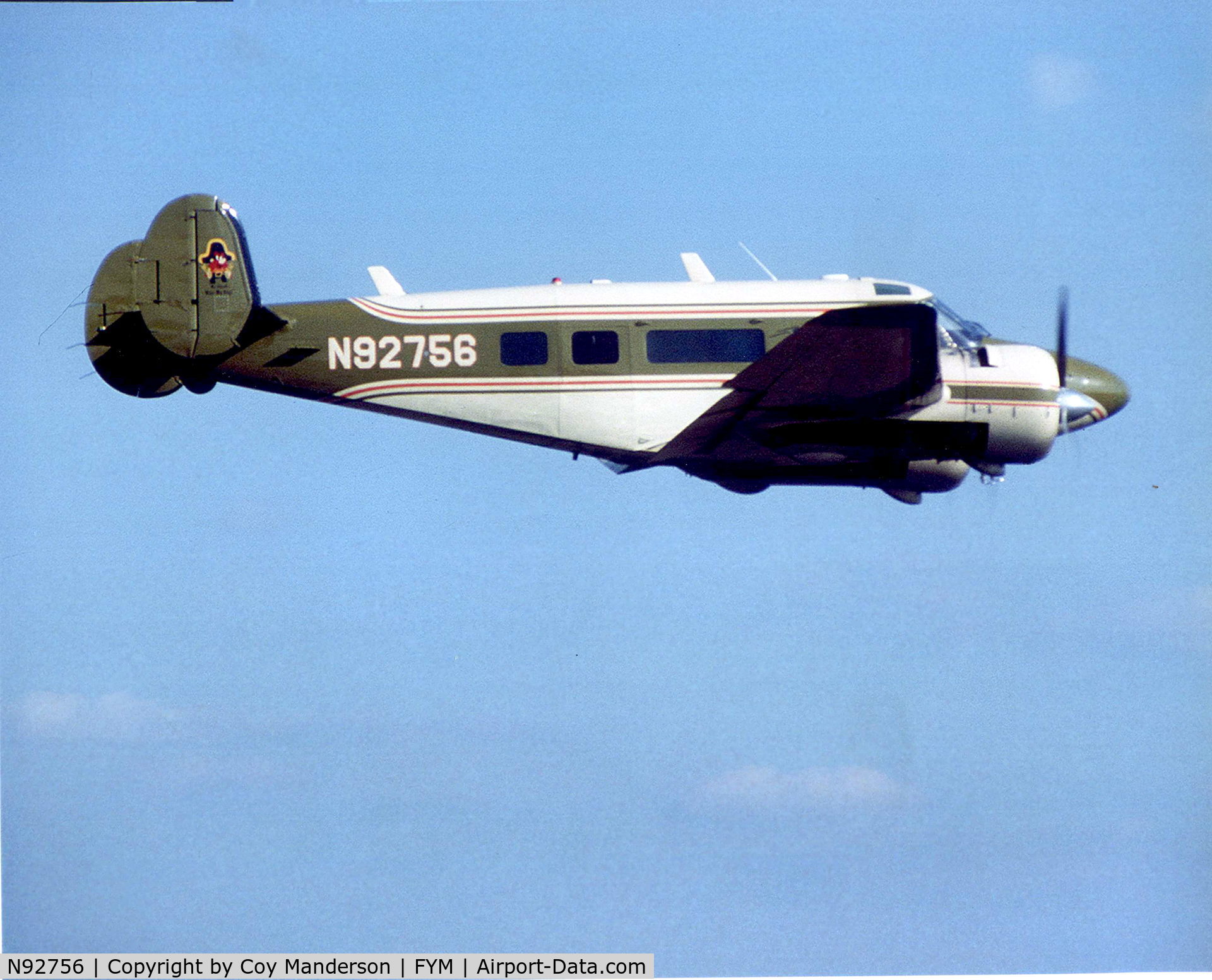 N92756, 1965 Beech H-18 C/N BA-728, Picture taken in 1999. Owned at that time by M&M Air Service, Inc