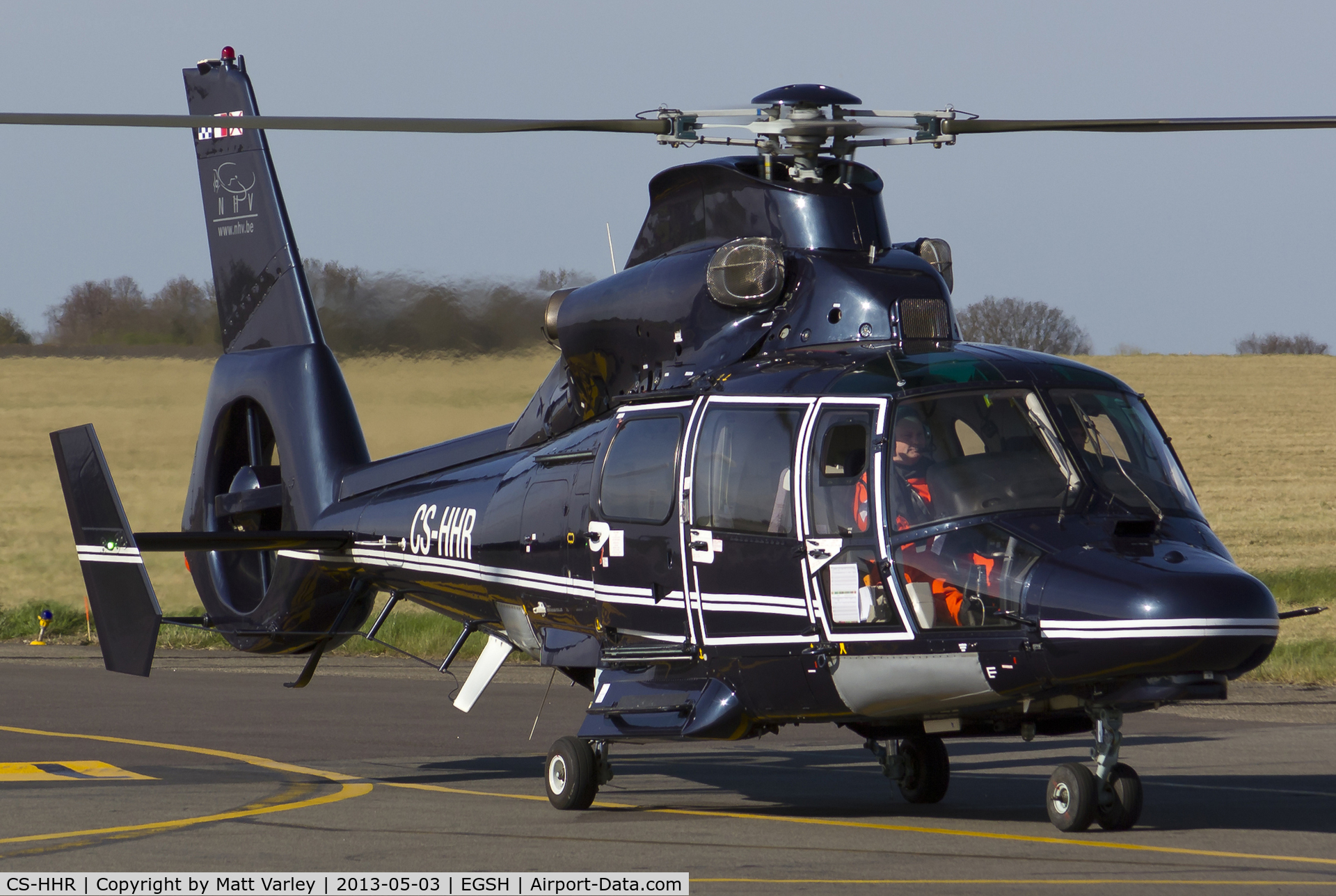 CS-HHR, 2009 Eurocopter AS-365N-3 Dauphin 2 C/N 6841, Departing SaxonAir.