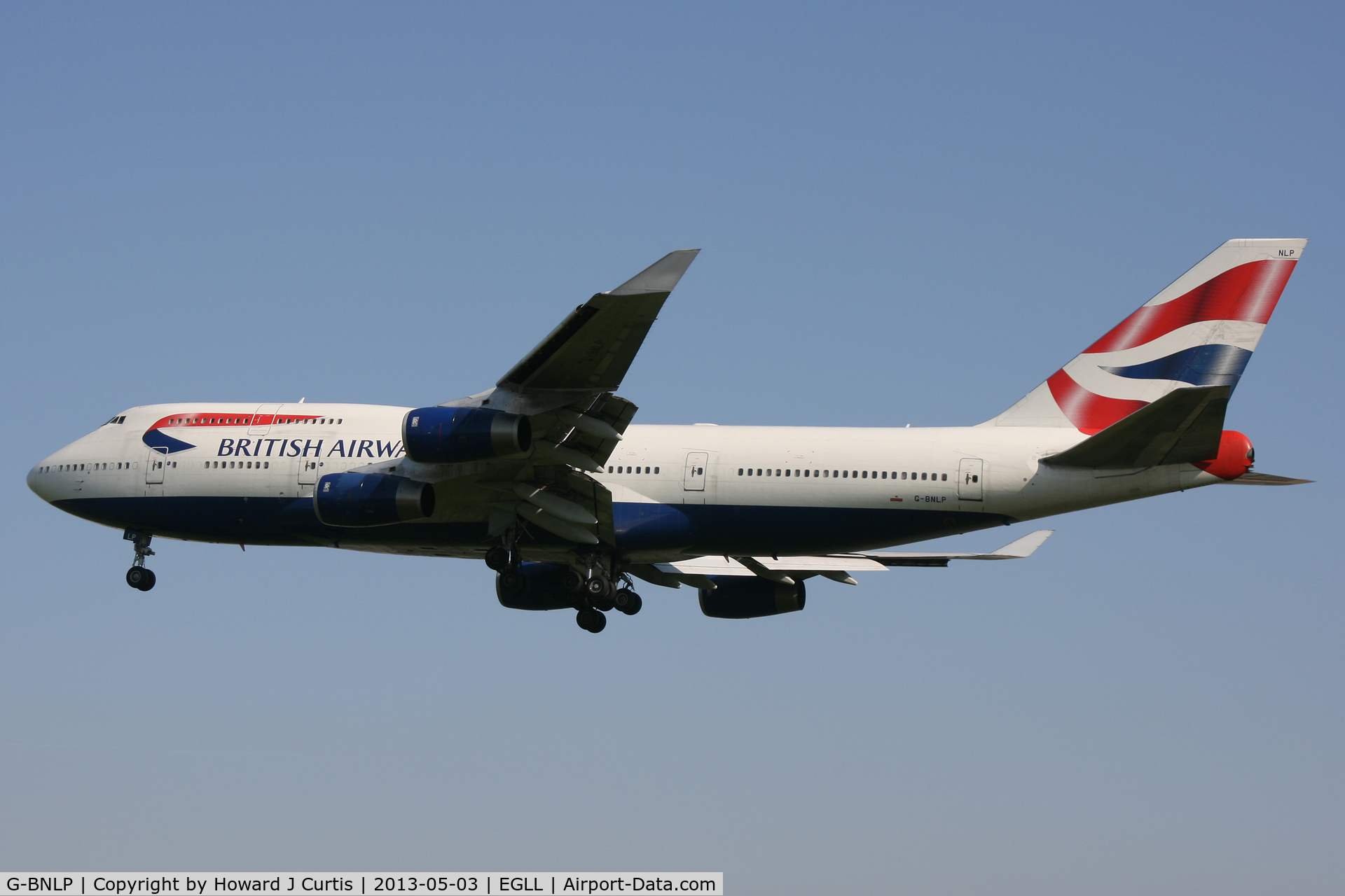 G-BNLP, 1990 Boeing 747-436 C/N 24058, British Airways, on approach to runway 27L.