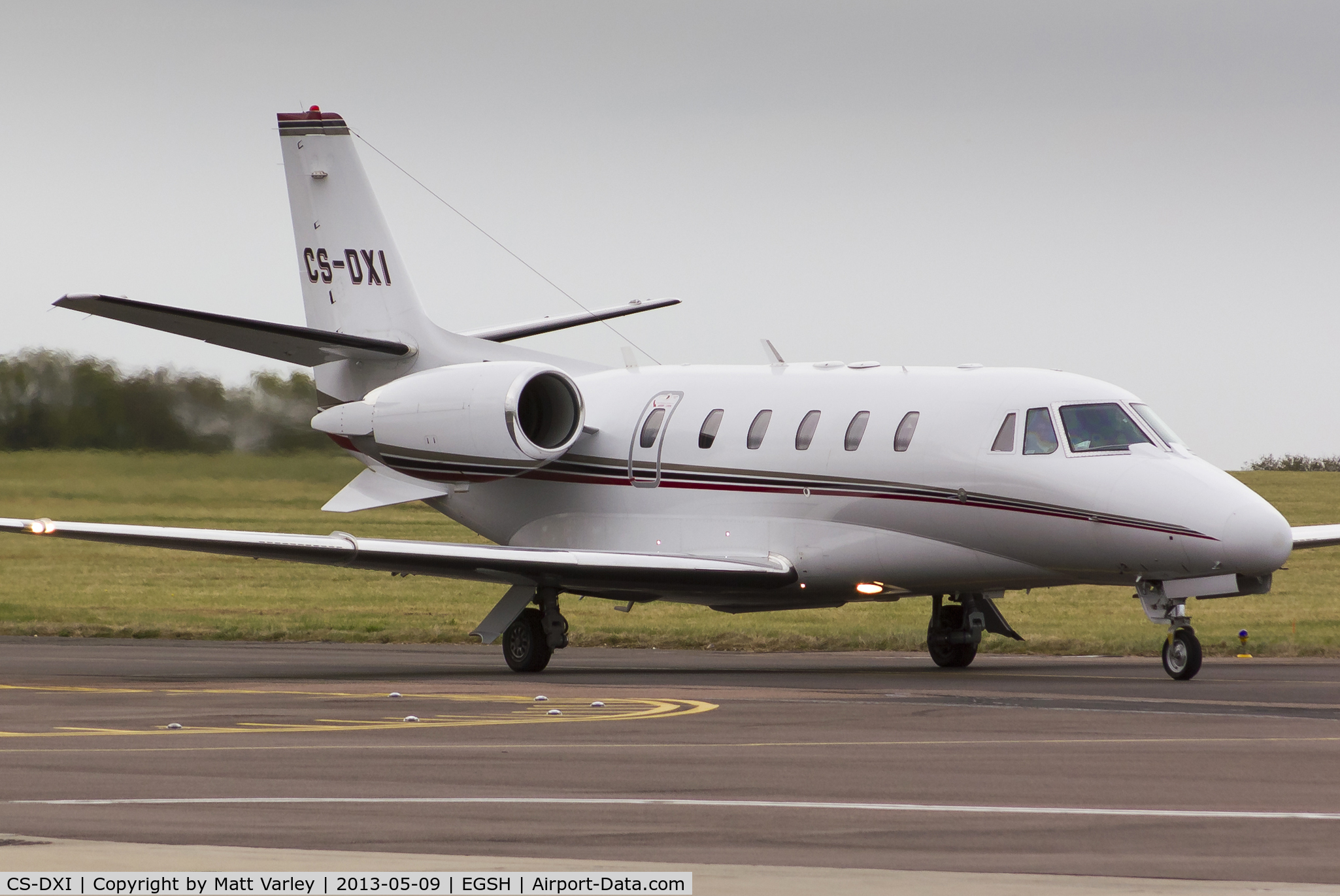 CS-DXI, 2006 Cessna 560 Citation XLS C/N 560-5621, Arriving at a dull SaxonAir after performing a go around due to high winds.